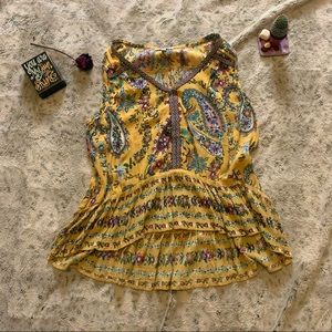 Patrons of Peace / Paisley Peplum Top / Size M